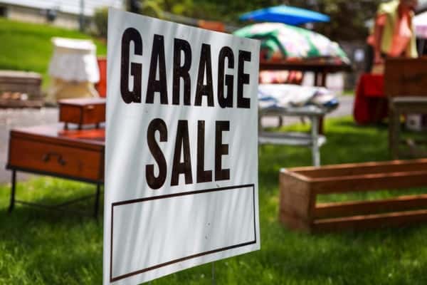 garage sale for budget interior