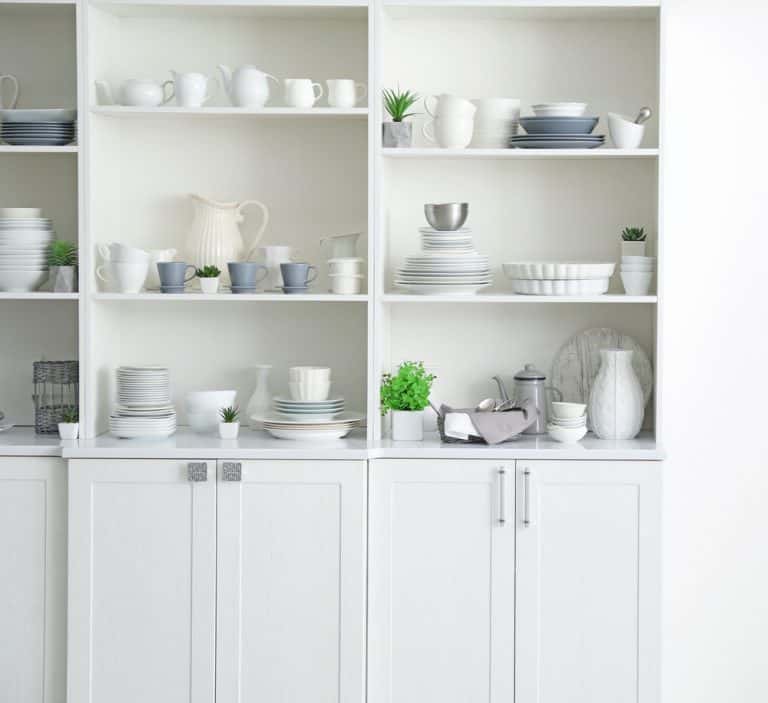 open tall unit for crockery