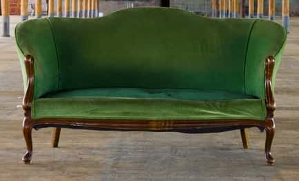 Green loveseat