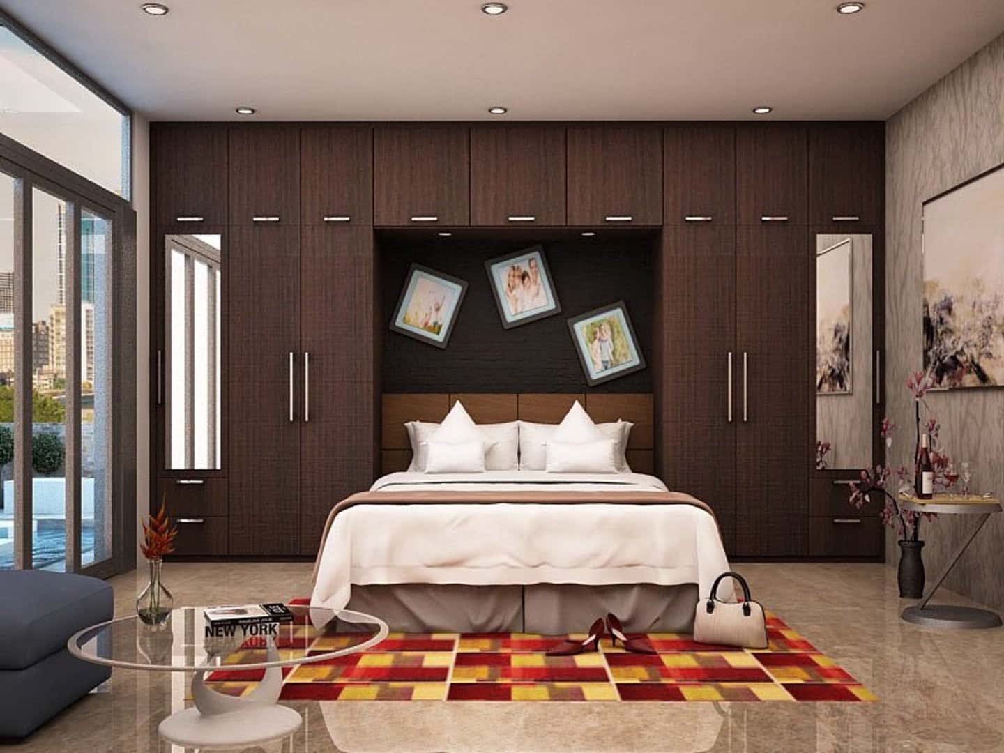 floor-to-ceiling wardrobe design