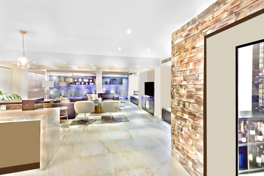 Stylish ceiling lights without false ceiling in modern living room