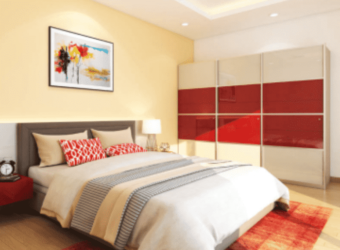 red and cream multitone wardrobe