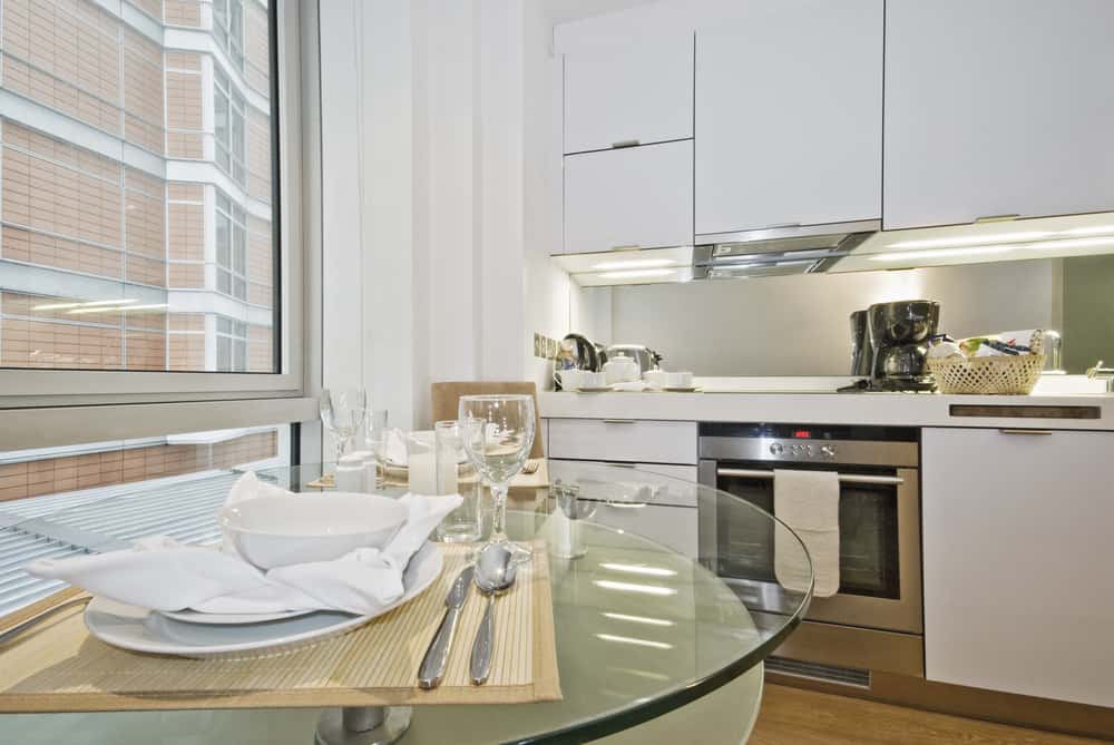 glass breakfast counter