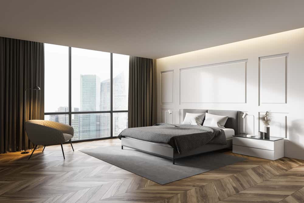 modern master bedroom