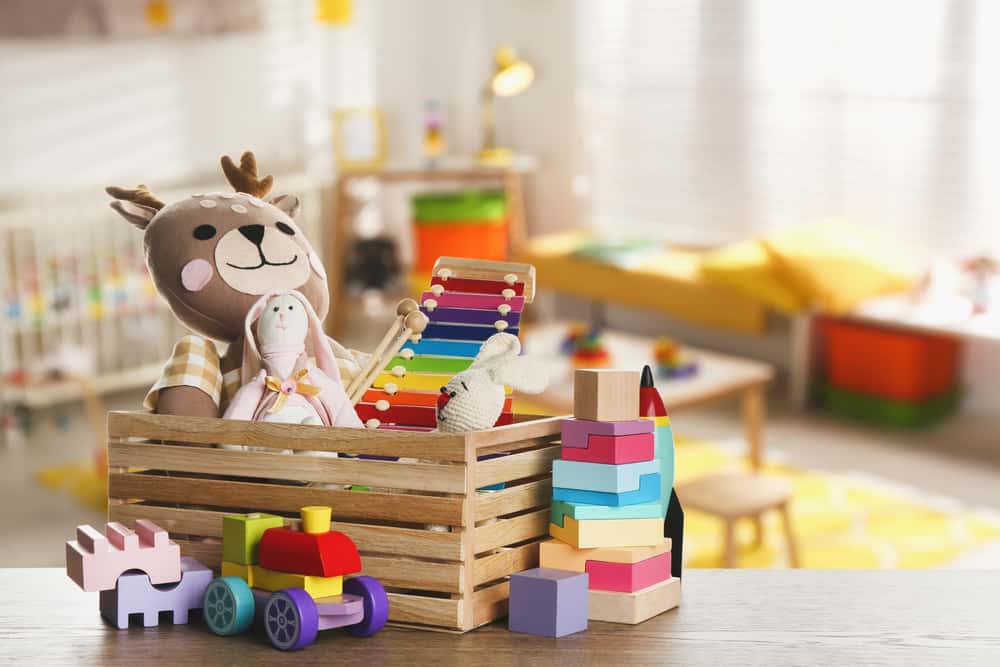 wooden crates for toy storage