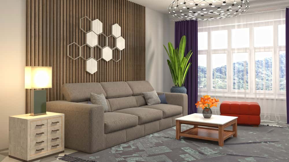 contemporary living room lightning