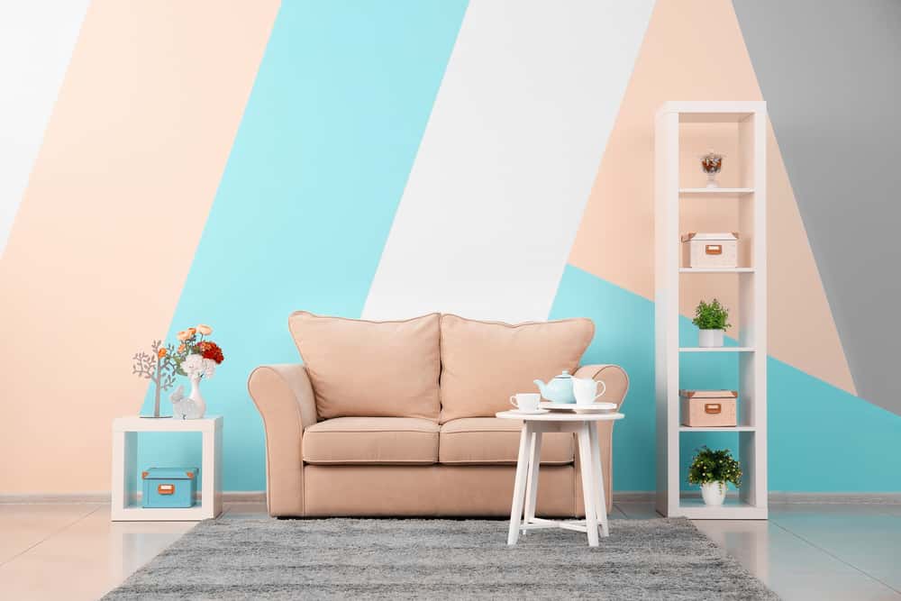 playful wall colour combination