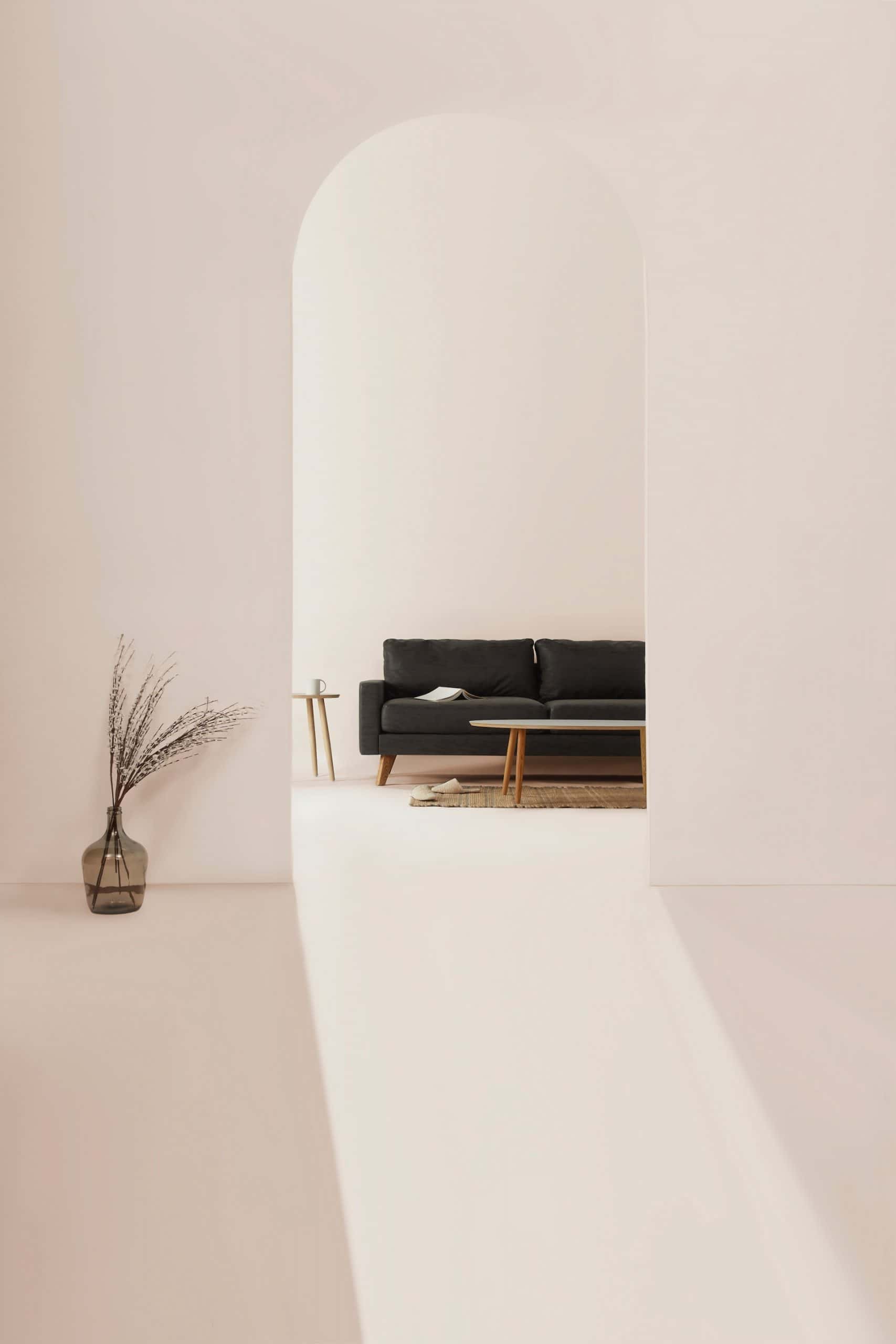 arch between hall and dining rooms