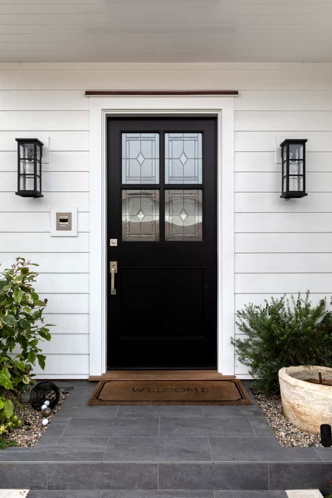 black color door