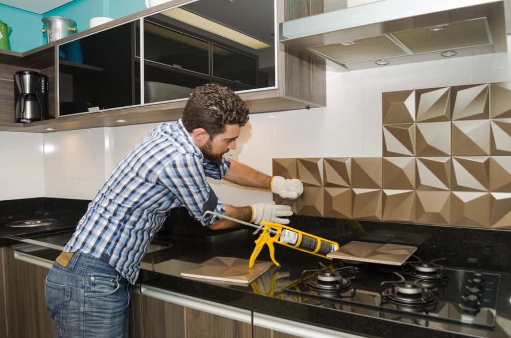 mosaic tile for black kitchen countertops