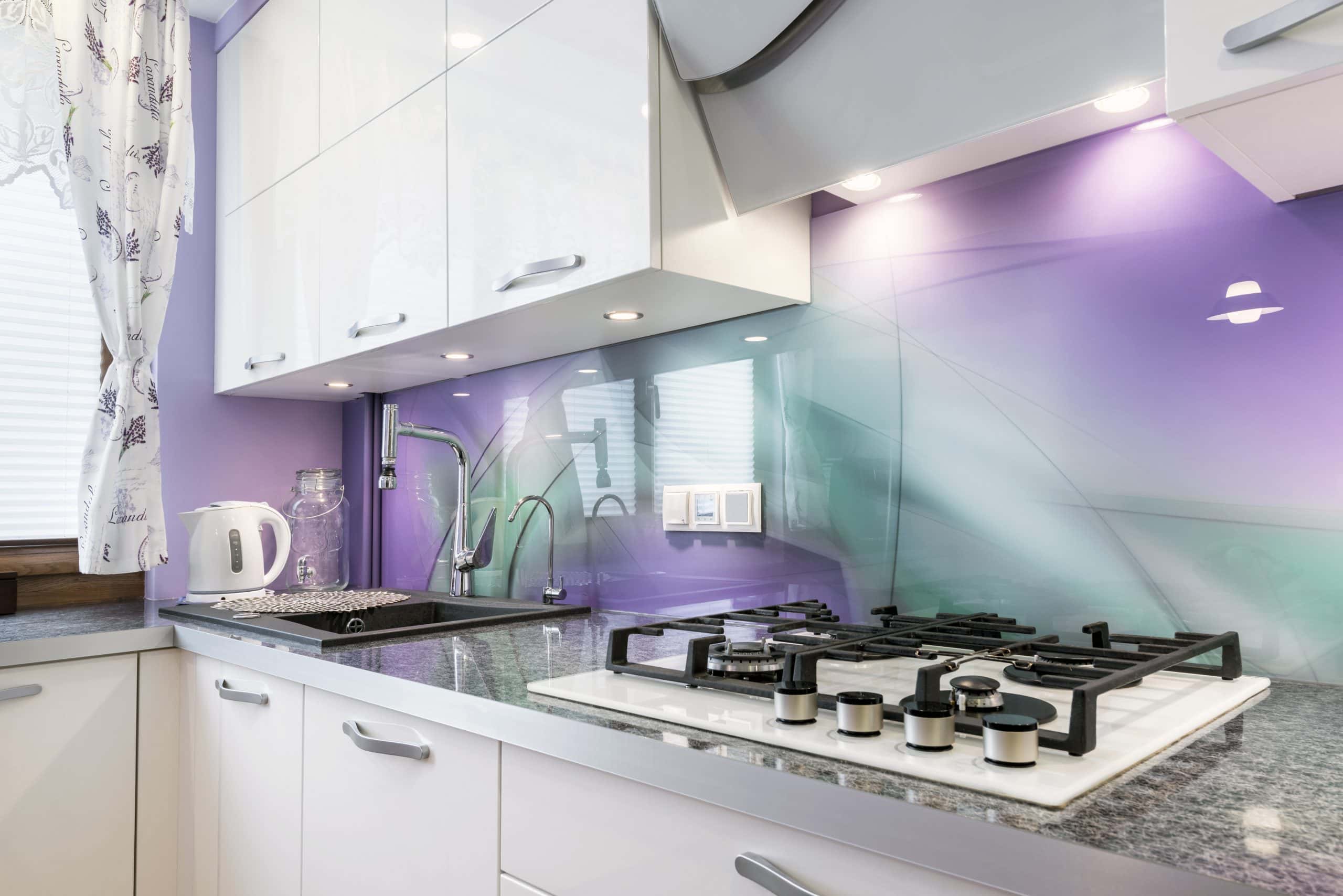 lavender backsplash