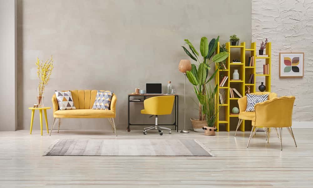 grey color contrast living room