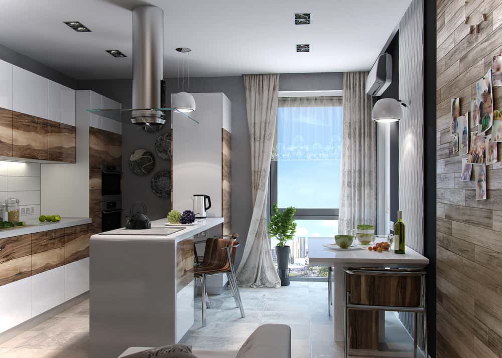 kitchen island as a partition