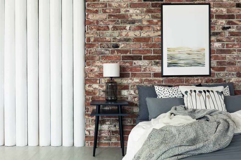 layered bedroom brickwall