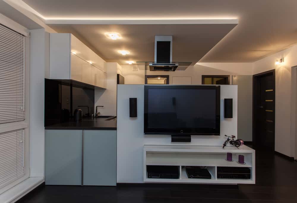 plywood kitchen partition design