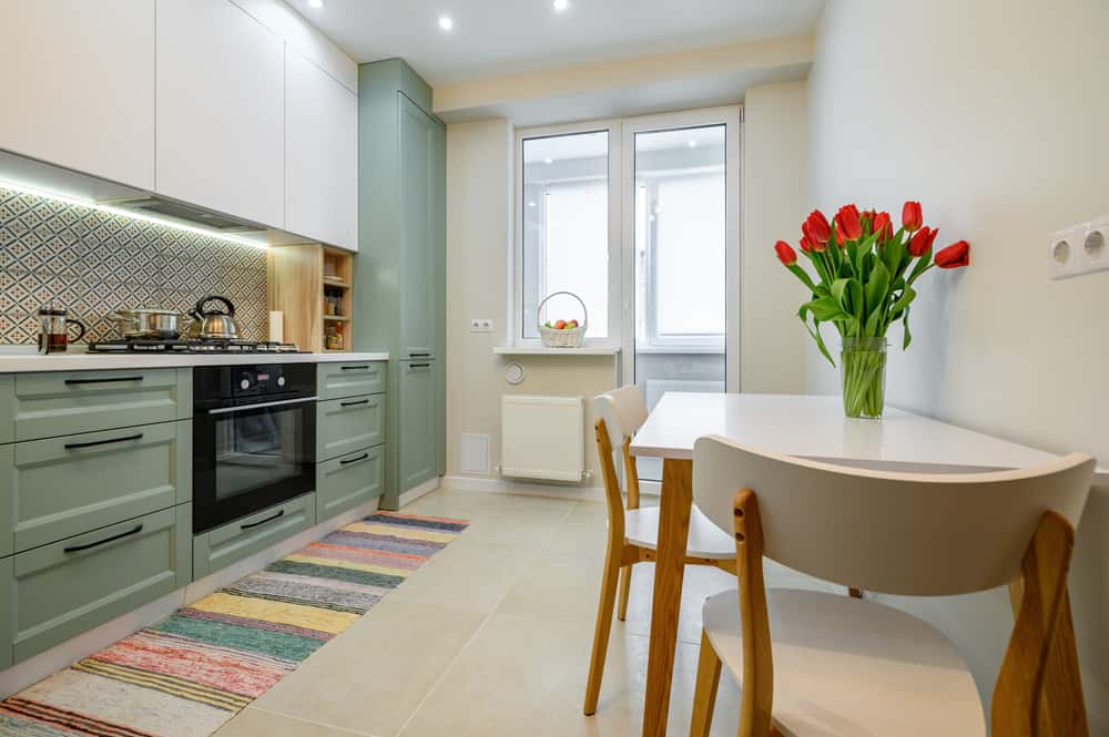 two toned kitchen