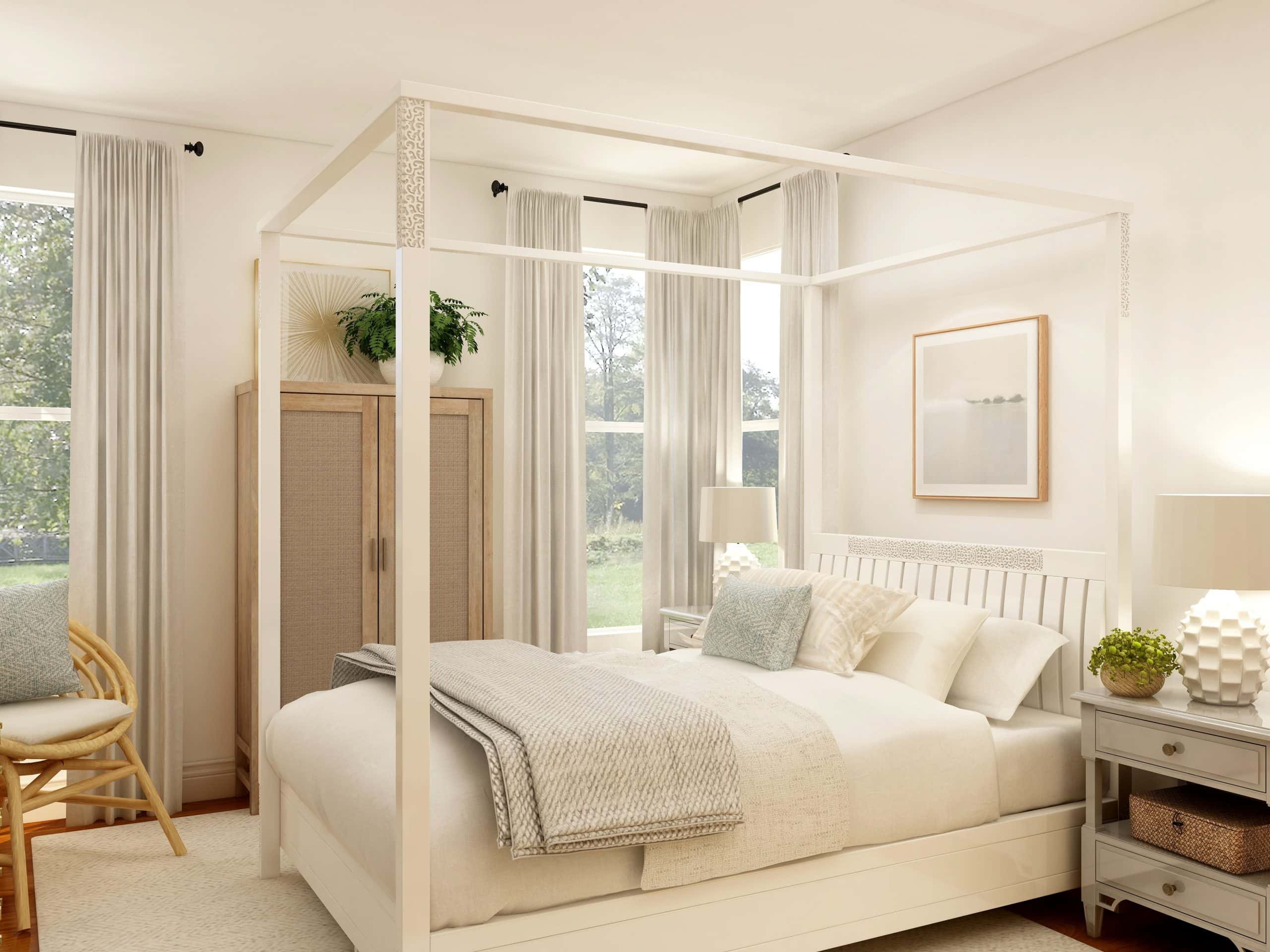 bohemian minimalist bedroom
