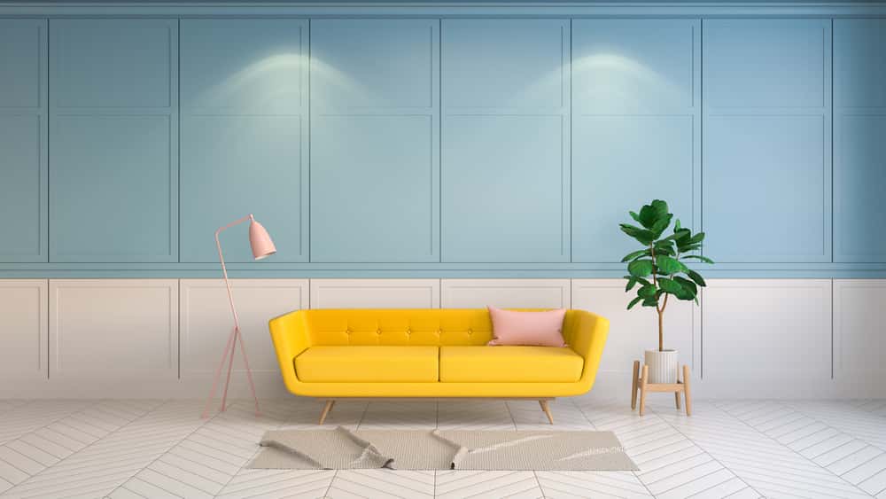 contrasting colours for living room