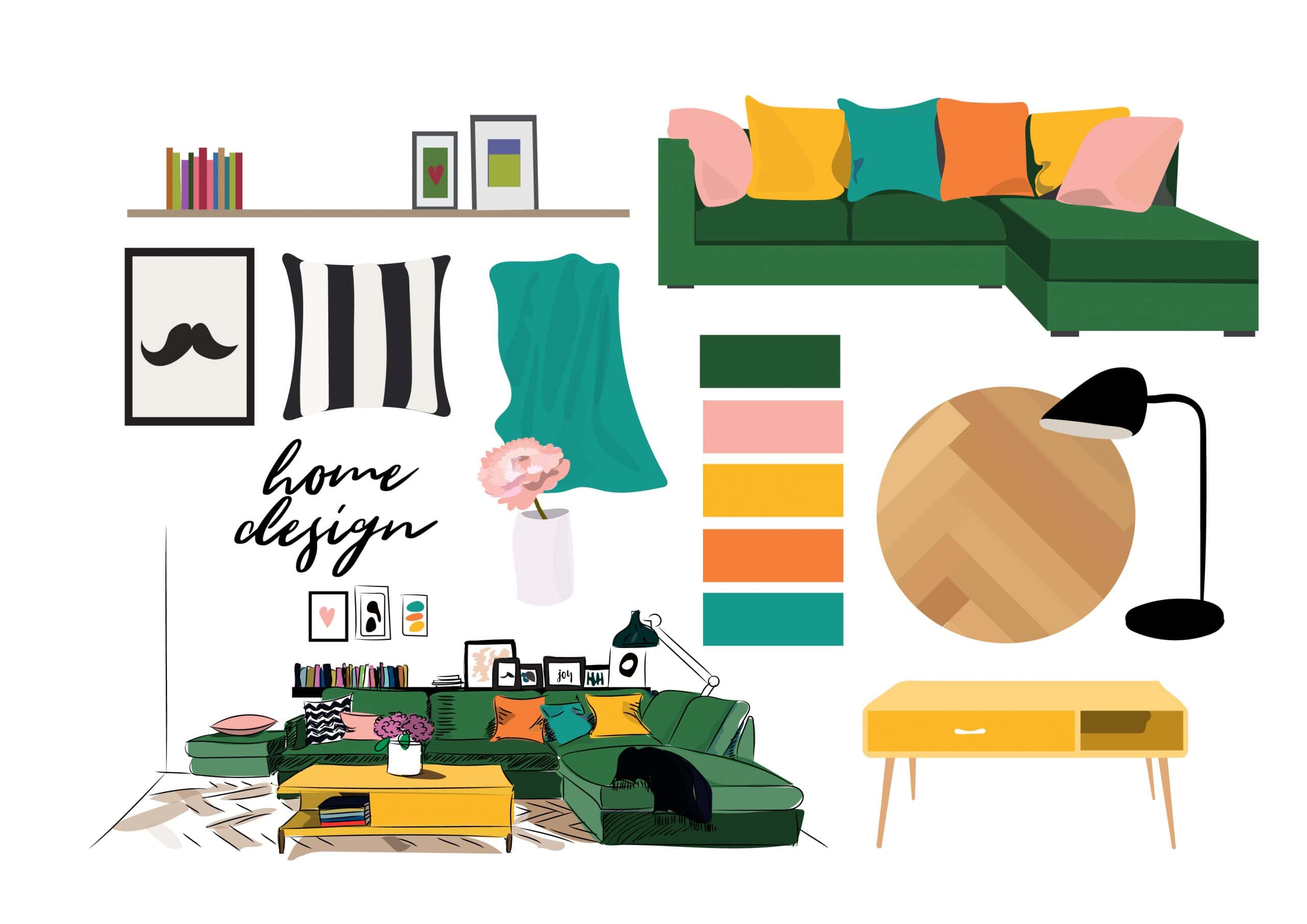 interior design planning mood boards
