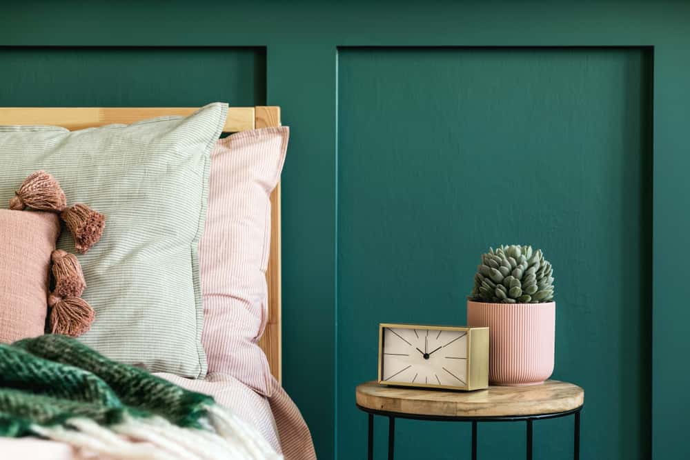 pink and green bedroom