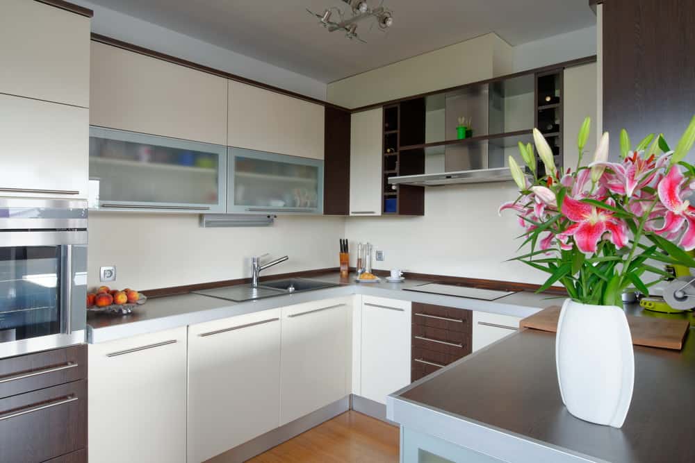 Modular kitchen designs including corner storage and drawers