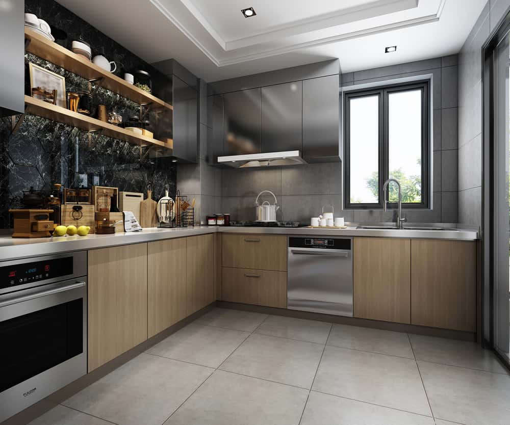 Elegant U Shaped Kitchen Interior Design with Smart Layout