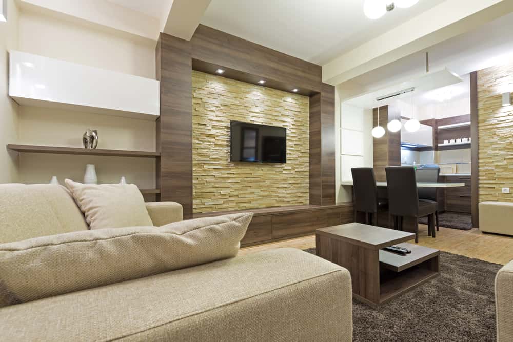 Stone Wall Cladding for Contrast