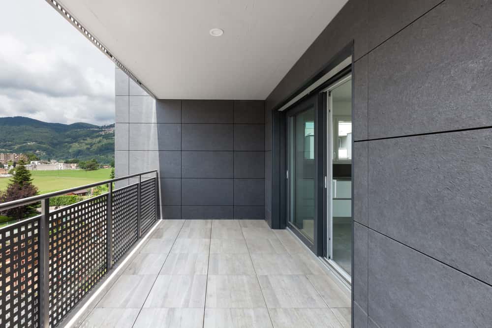 Stone-Clad Balcony and Exterior