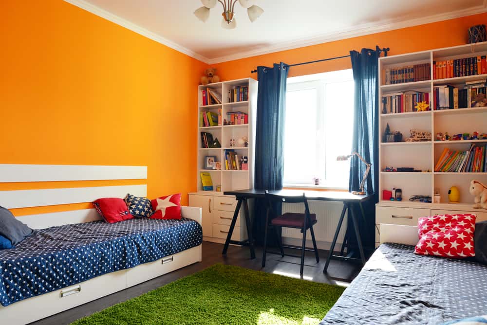 blue orange two- colour combination