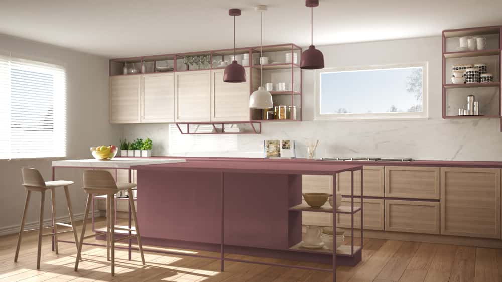 oakwood shaker-styled cabinetry