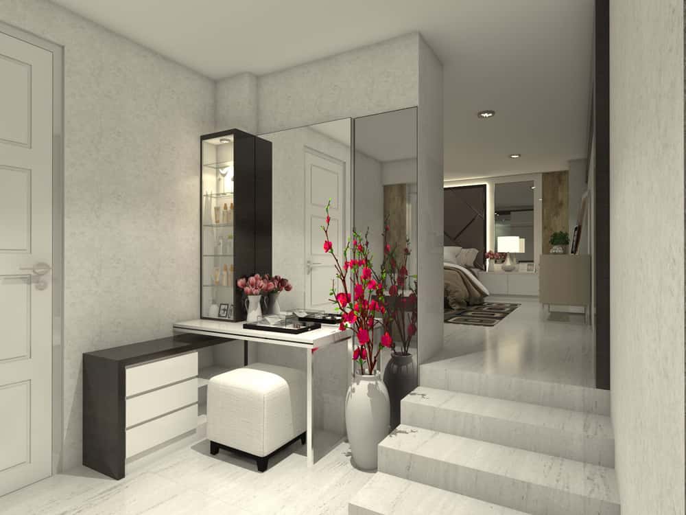 dressing table design with a modern touch