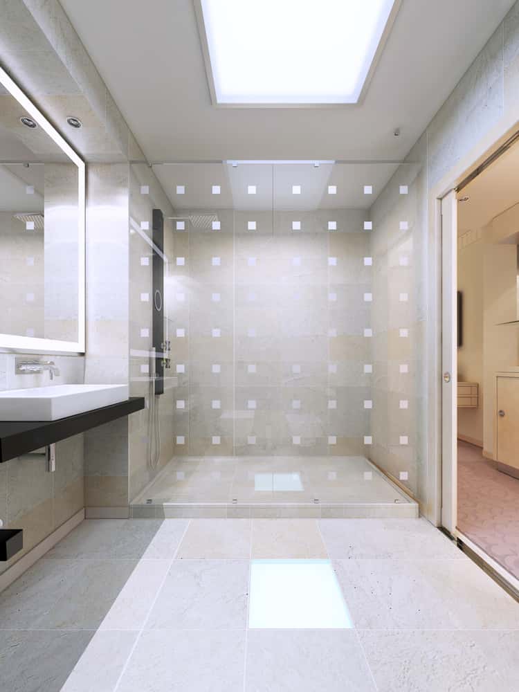 etched glass partition