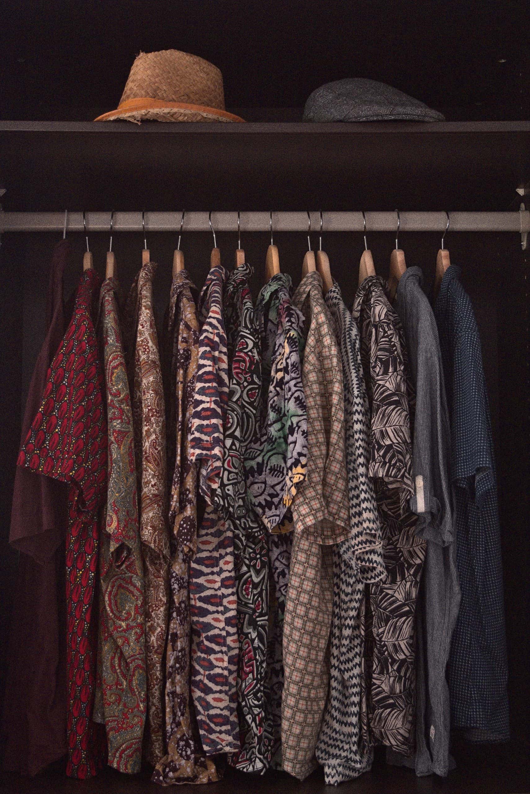 Hanging Wardrobe Dimensions style for shirts with top shelf space