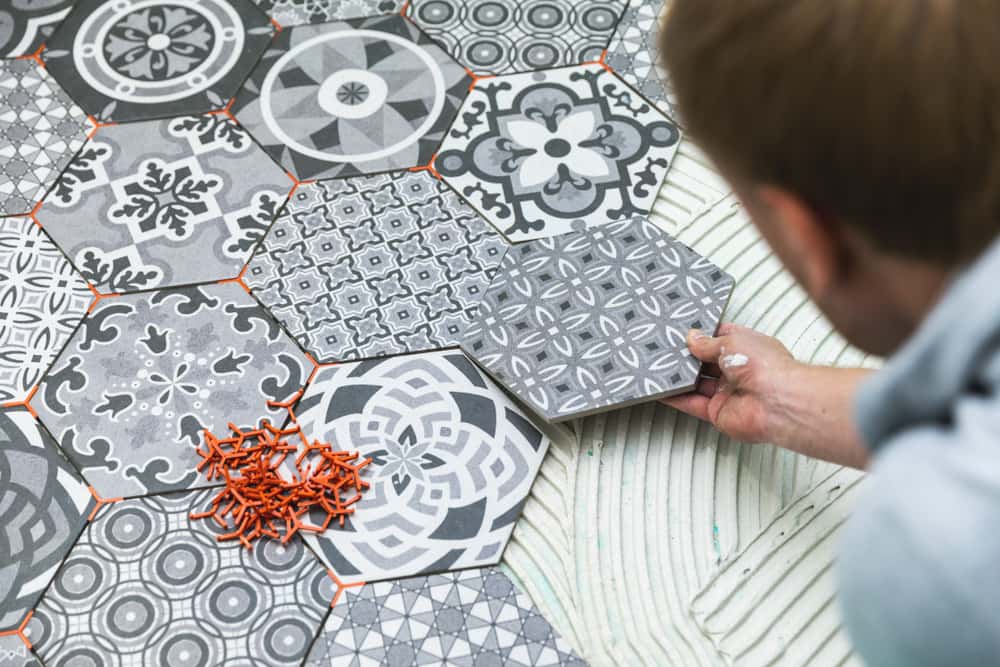 hexagonal pattern tiles