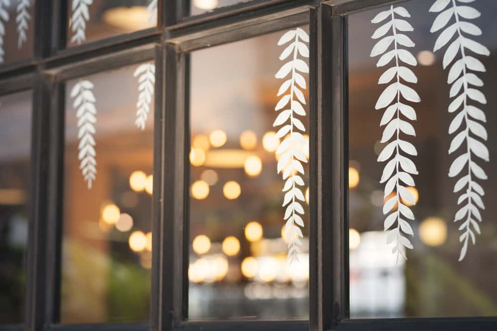 leafy spring glass painting