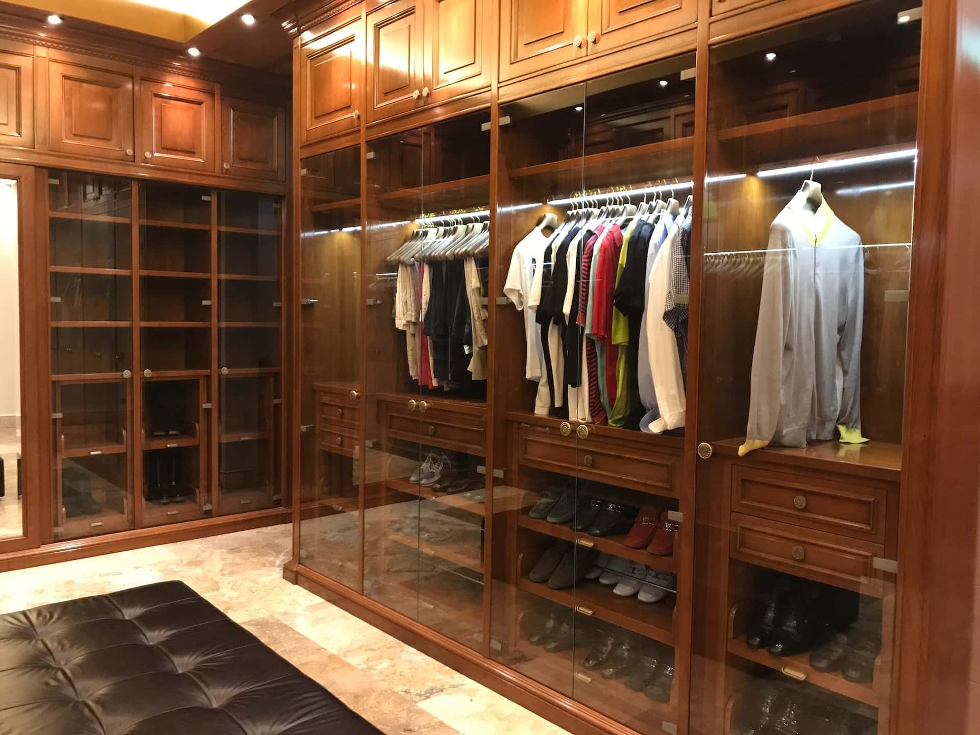 Classic Wardrobe Dimensions with wooden modular storage units