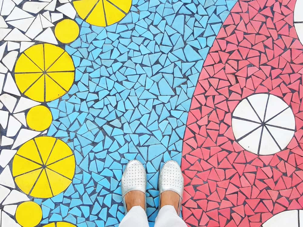 mosaic broken tile pattern