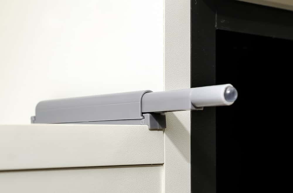 Modern wardrobe handle type with soft push-to-open mechanism