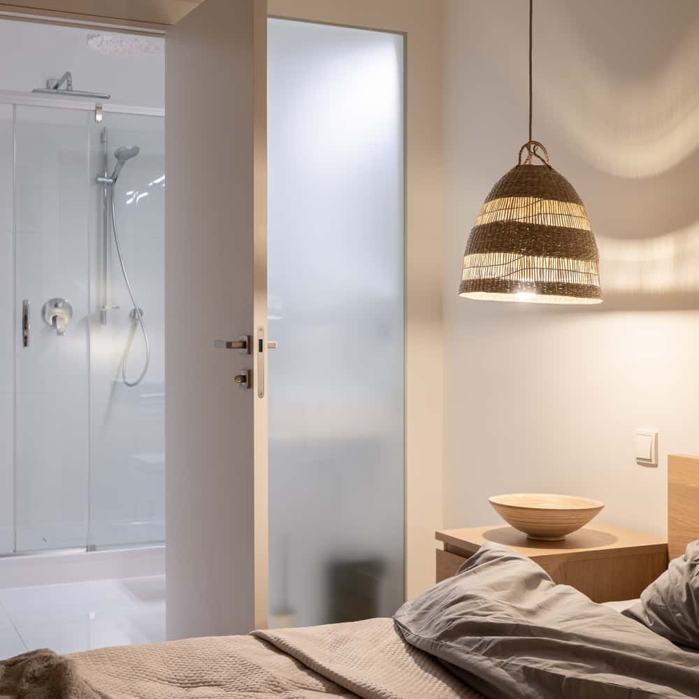 frosted glass bathroom door
