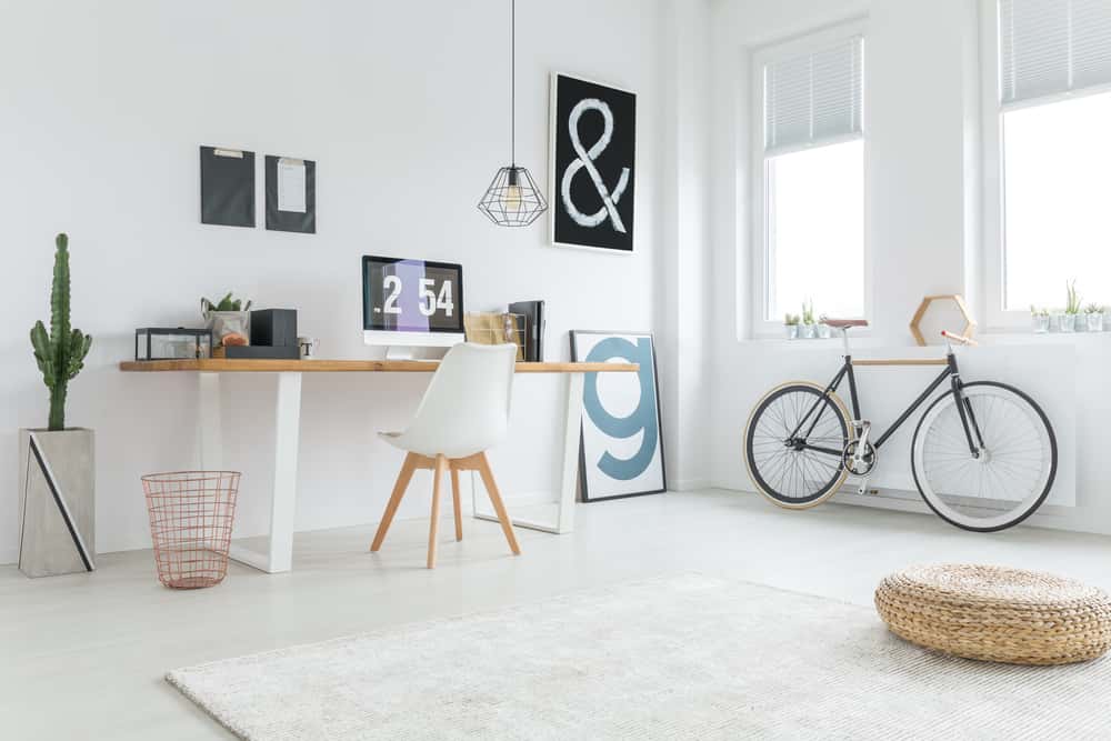 wooden and white minimalist theme