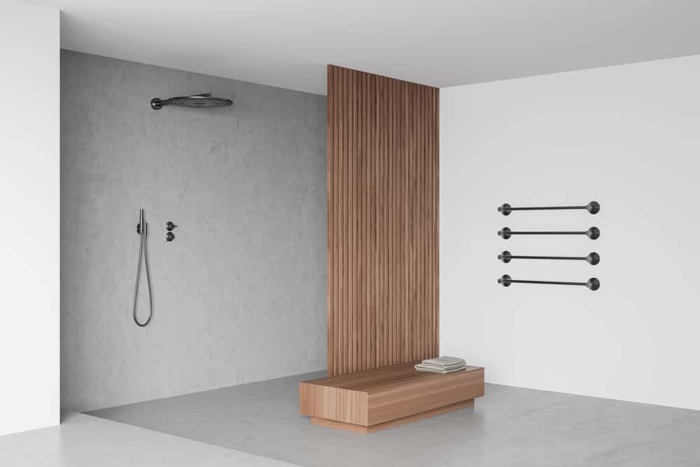 spa-style wooden partition