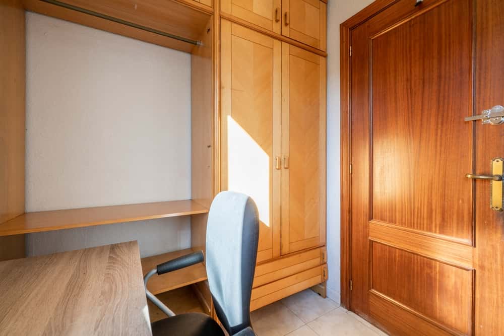 wardrobe with a study table