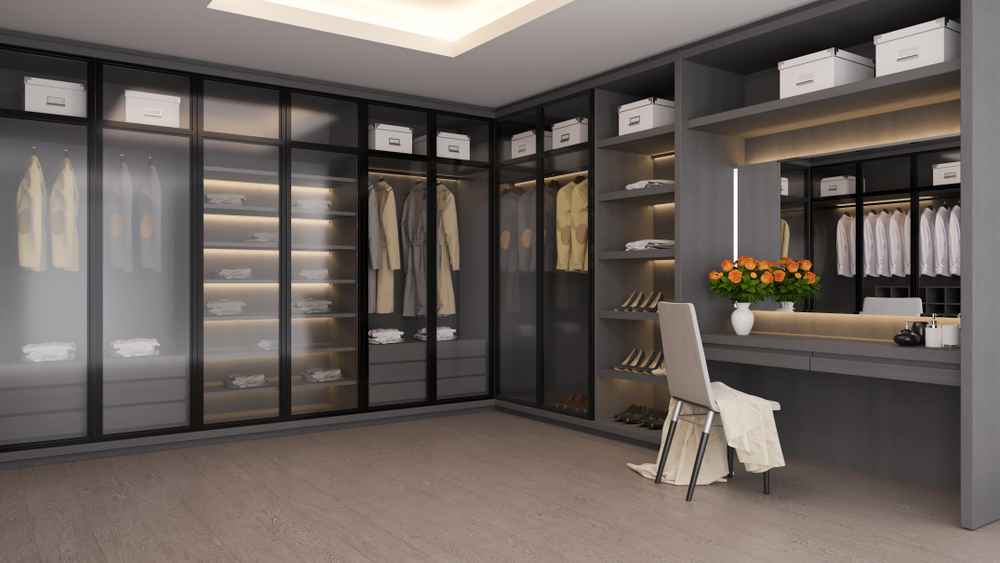built-in dressing table