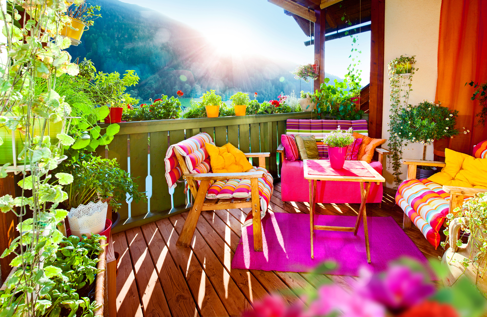 colourful balcony