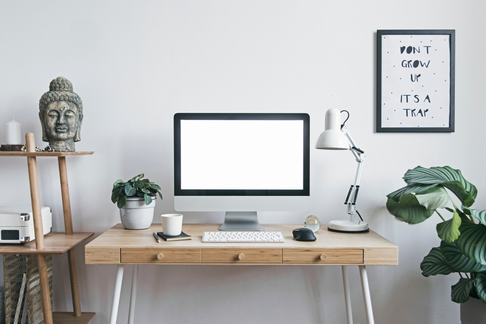 Zen Buddha Placement in Home study zone with vastu-inspired calm setup