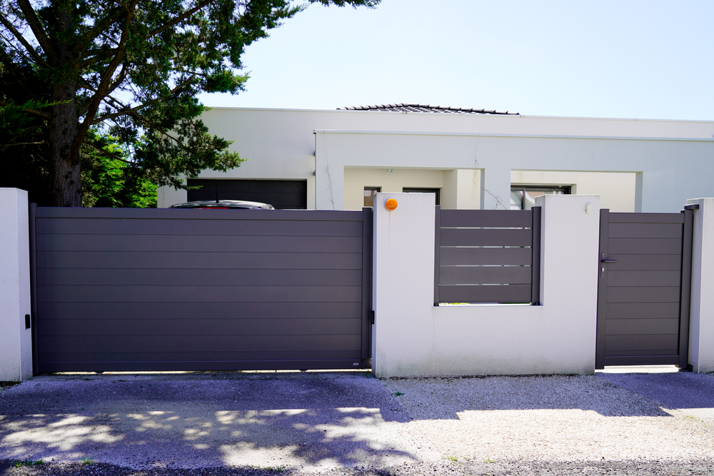 modern metal front gate