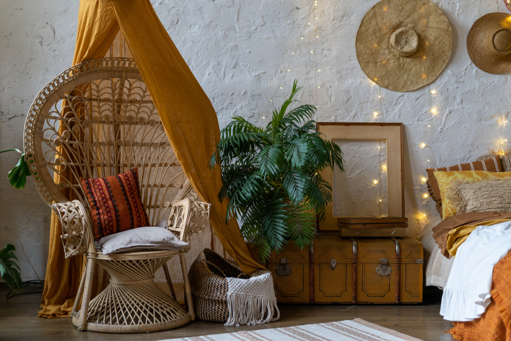 Cluttered boho decor