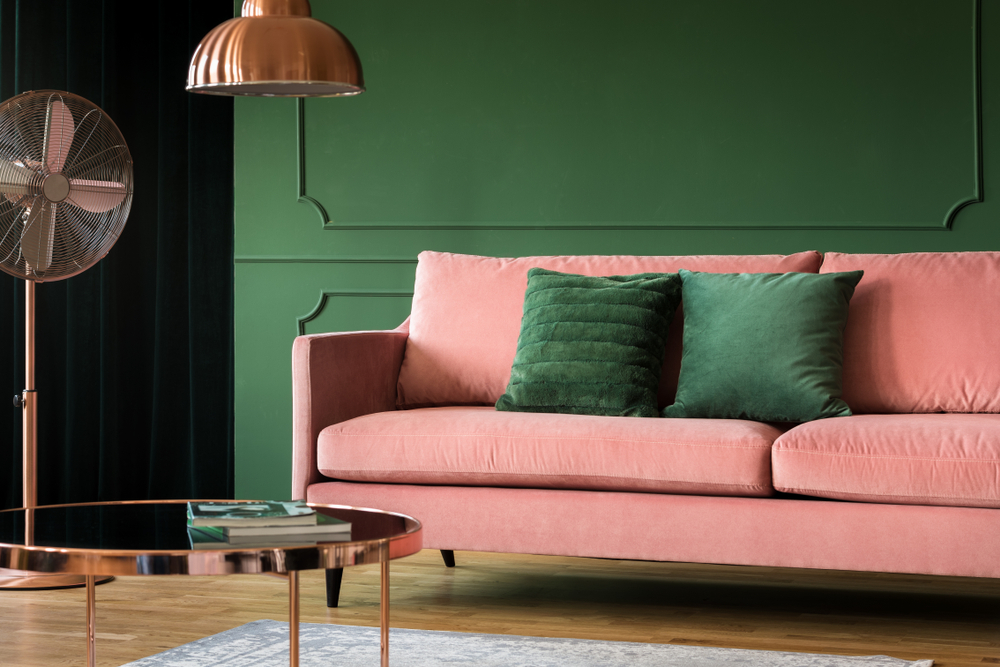 Velvet sofa