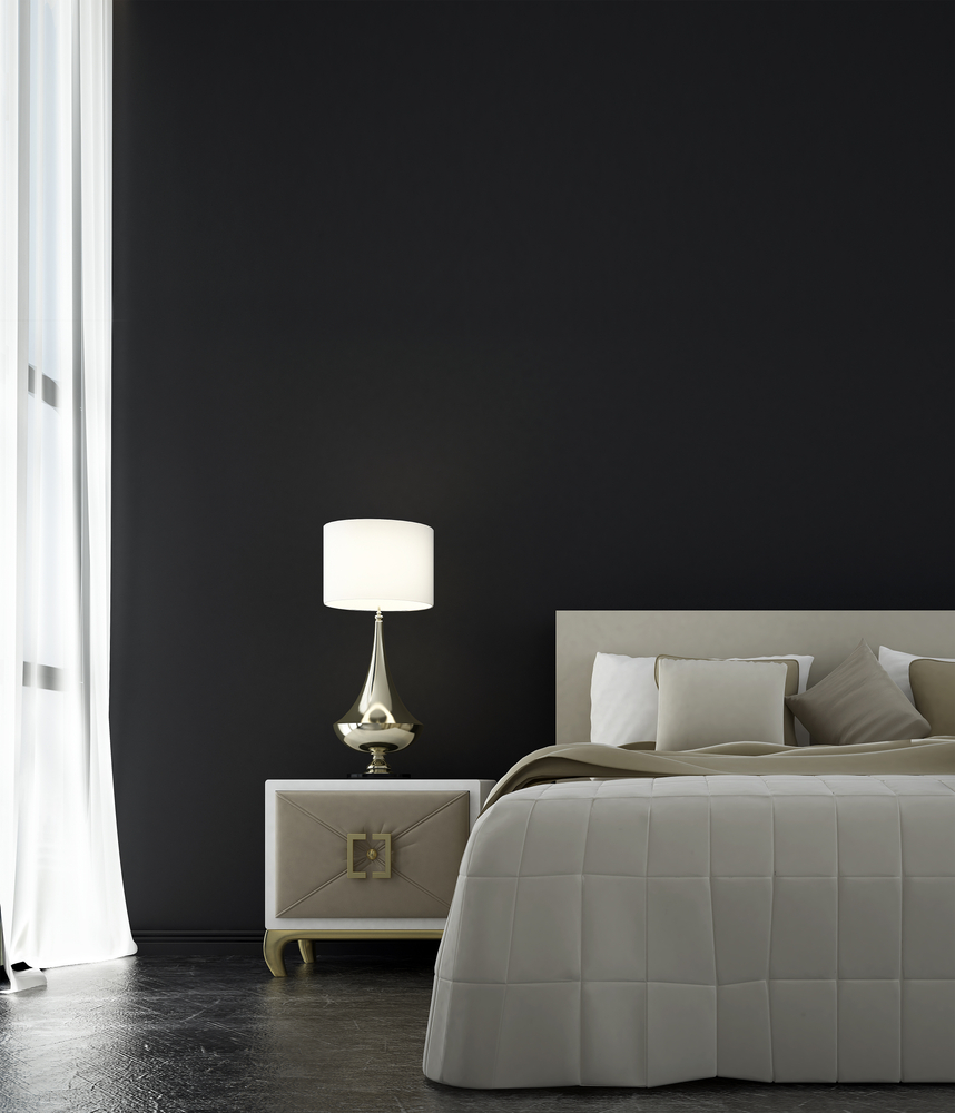 Add drama in bedroom interiors