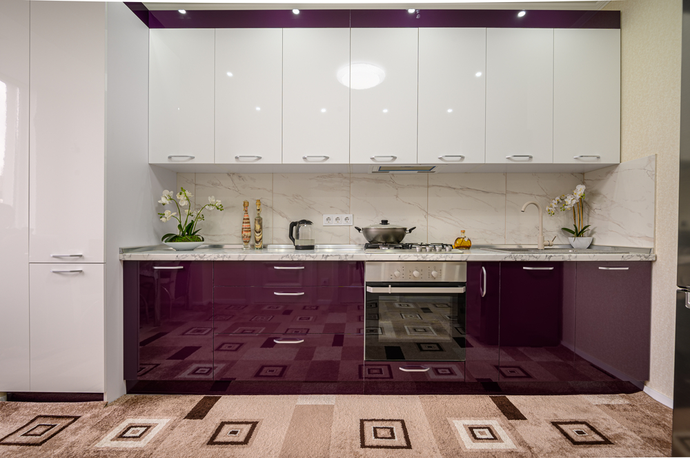 Purple and White